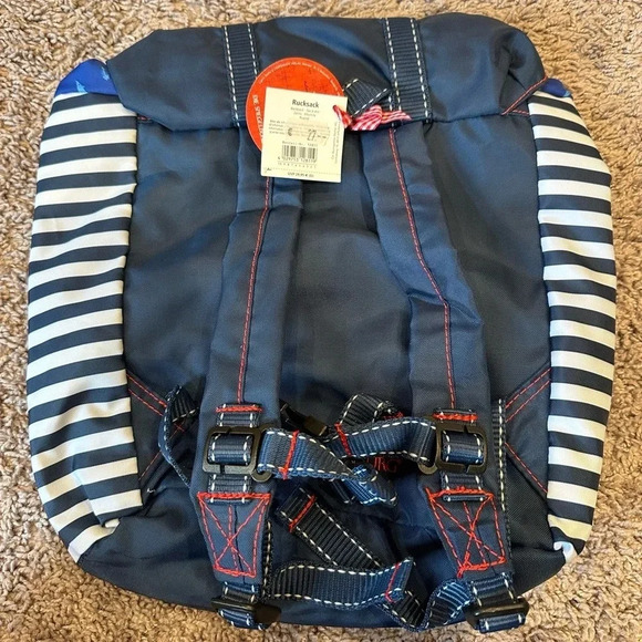Die Spiegelburg Cap’n Sharky Navy Striped Kids Backpack 12.5” - Picture 7 of 8